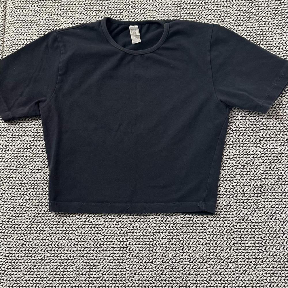LOS ANGELES APPAREL navy blue crop top